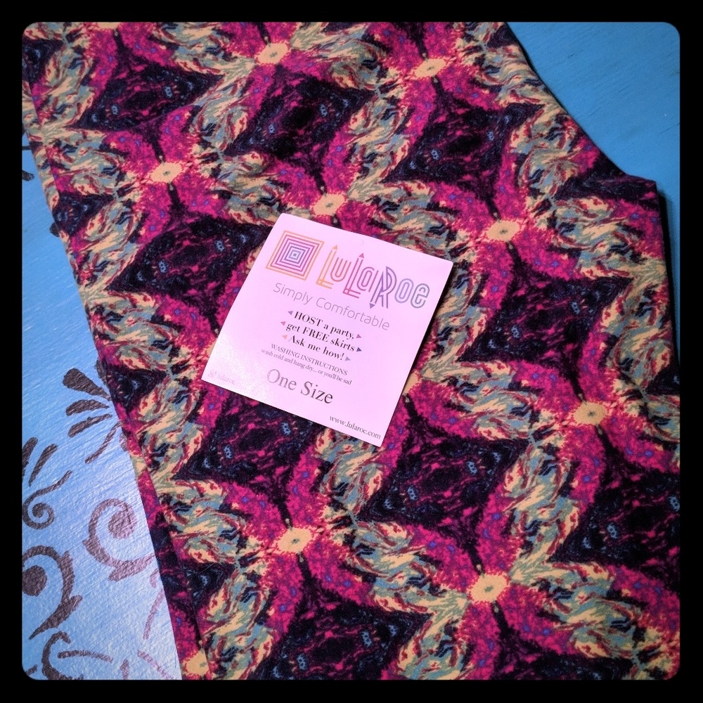 Lularoe Neon Patterned OS Leggings